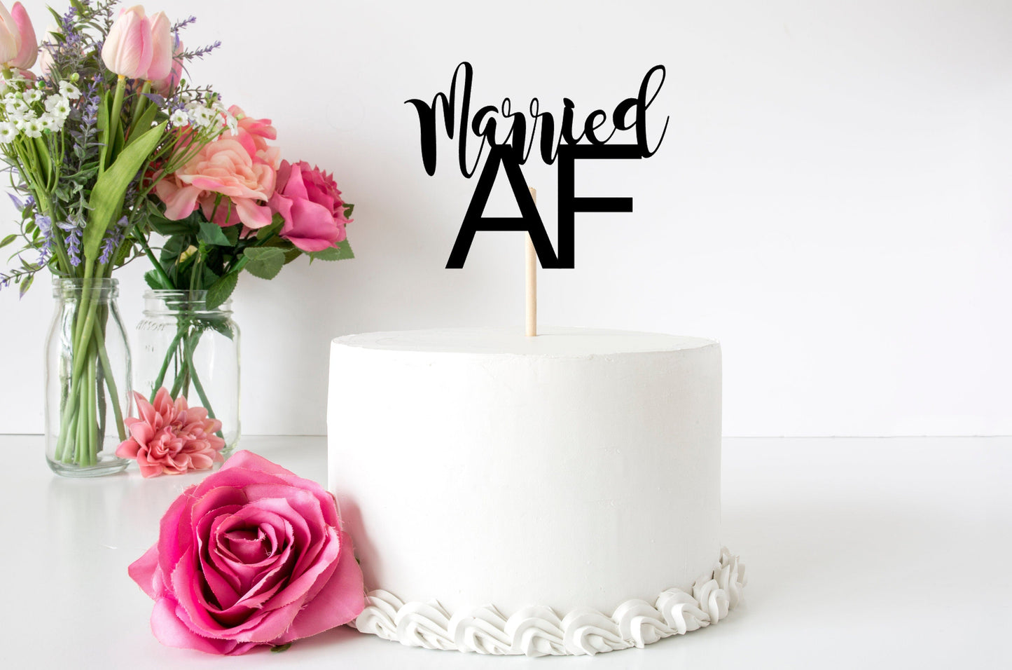 Resplendent Aurora | Married AF Wedding Cake Topper