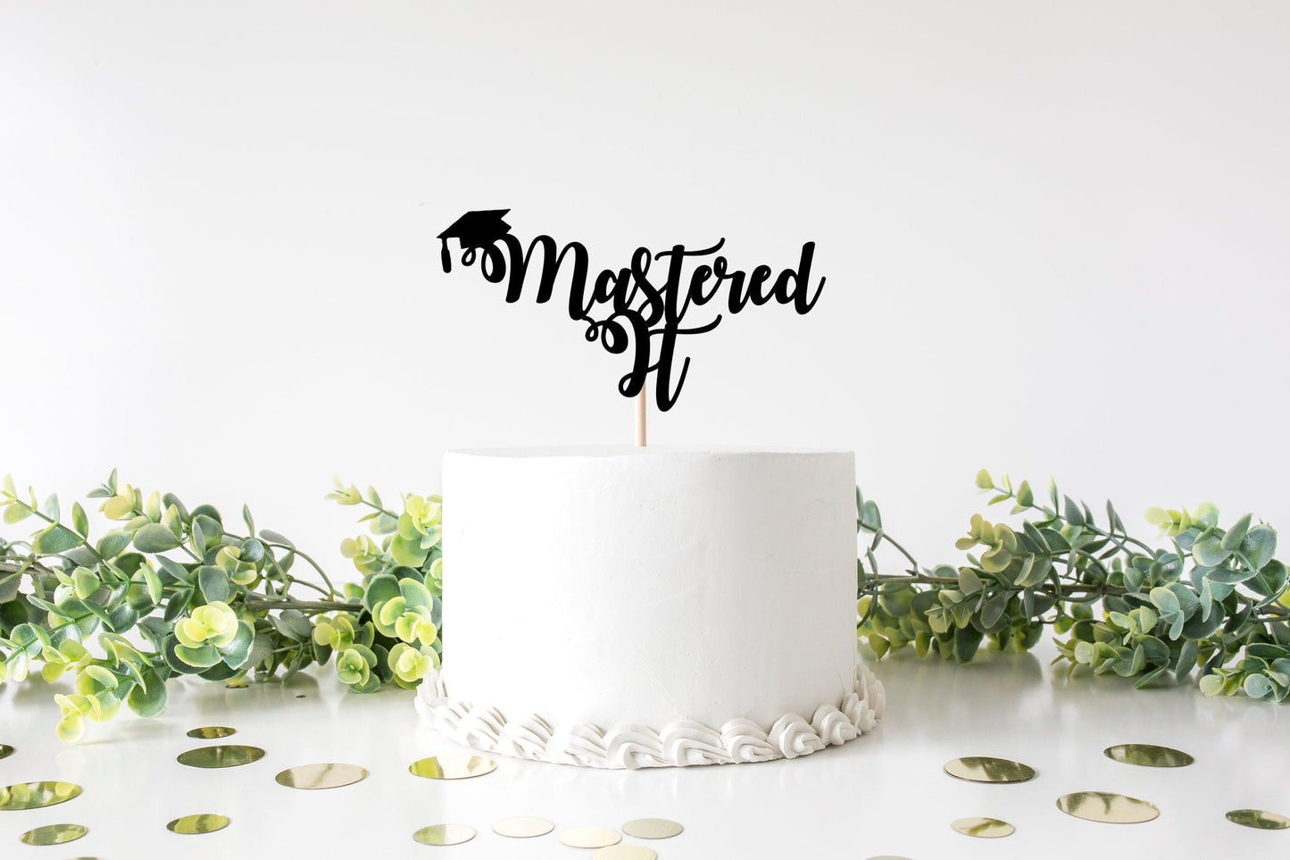 Resplendent Aurora | Mastered It Masters Degree Graduation cake topper