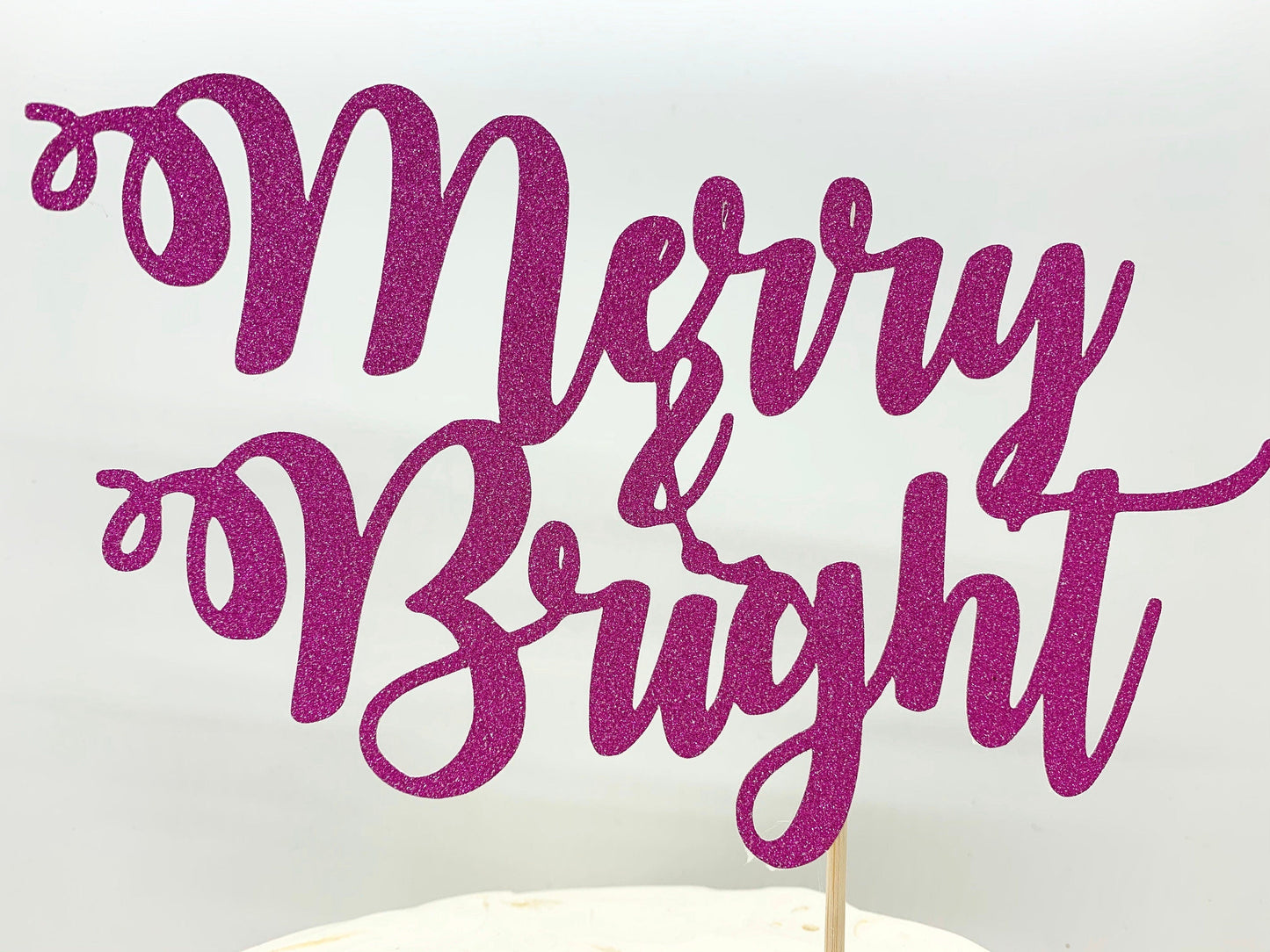 Resplendent Aurora | Merry and Bright Christmas cake topper