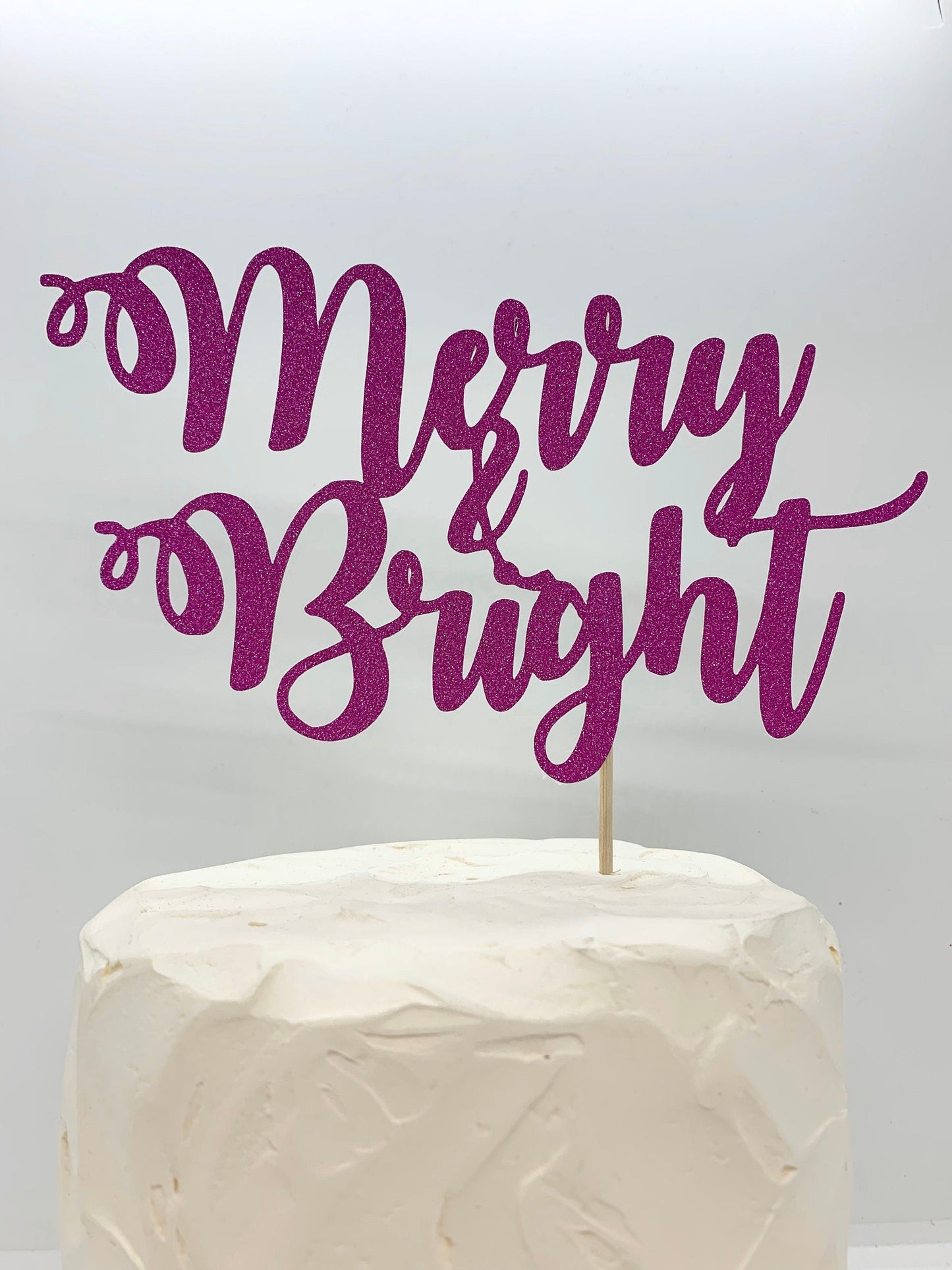 Resplendent Aurora | Merry and Bright Christmas cake topper