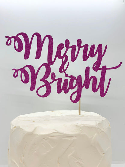 Resplendent Aurora | Merry and Bright Christmas cake topper