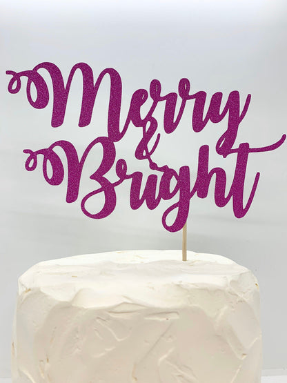 Resplendent Aurora | Merry and Bright Christmas cake topper