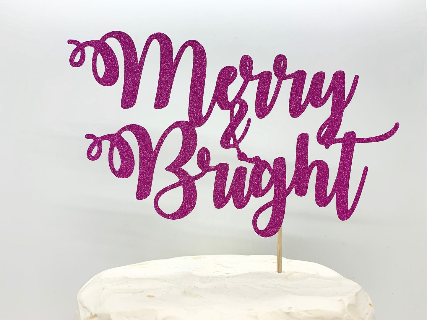 Resplendent Aurora | Merry and Bright Christmas cake topper