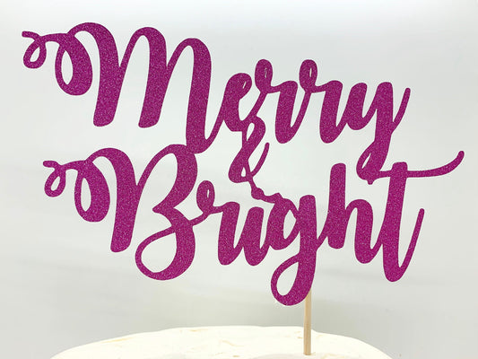 Resplendent Aurora | Merry and Bright Christmas cake topper