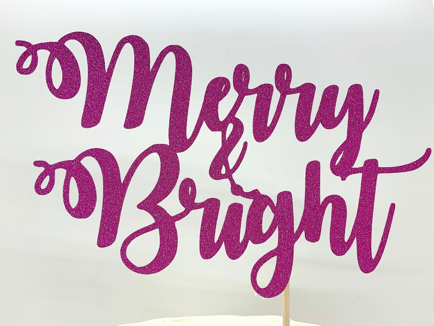 Resplendent Aurora | Merry and Bright Christmas cake topper