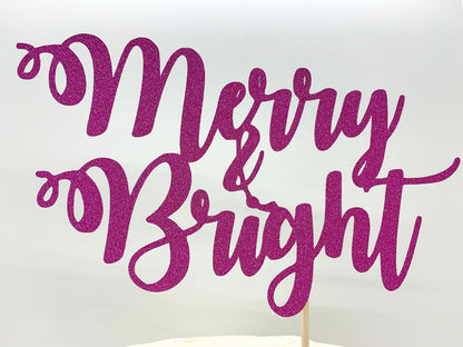 Resplendent Aurora | Merry and Bright Christmas cake topper