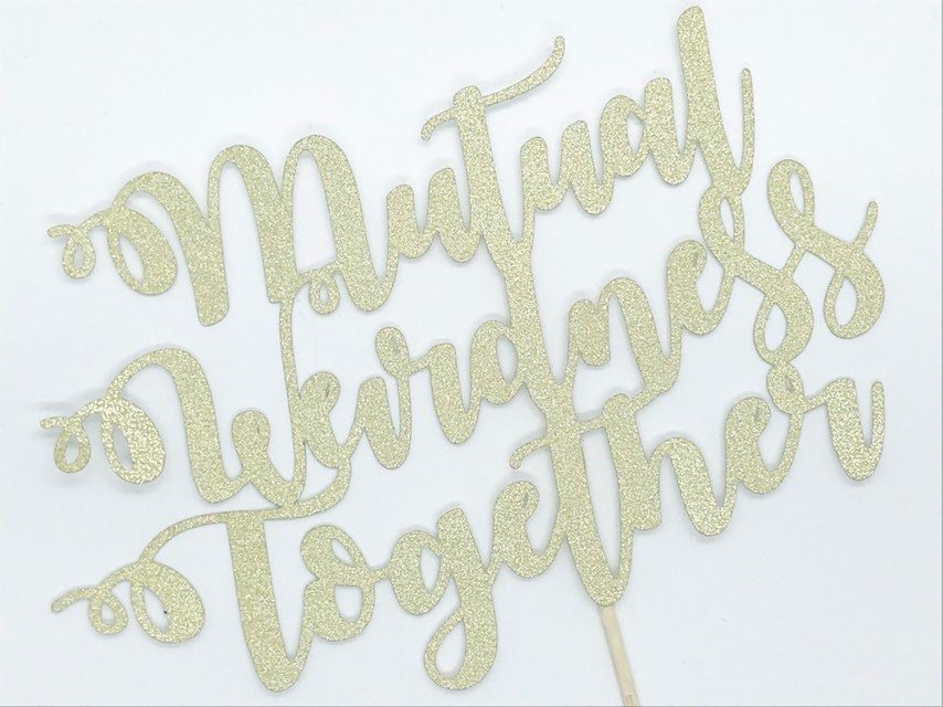 Resplendent Aurora | Mutual Weirdness Together Wedding Cake Topper