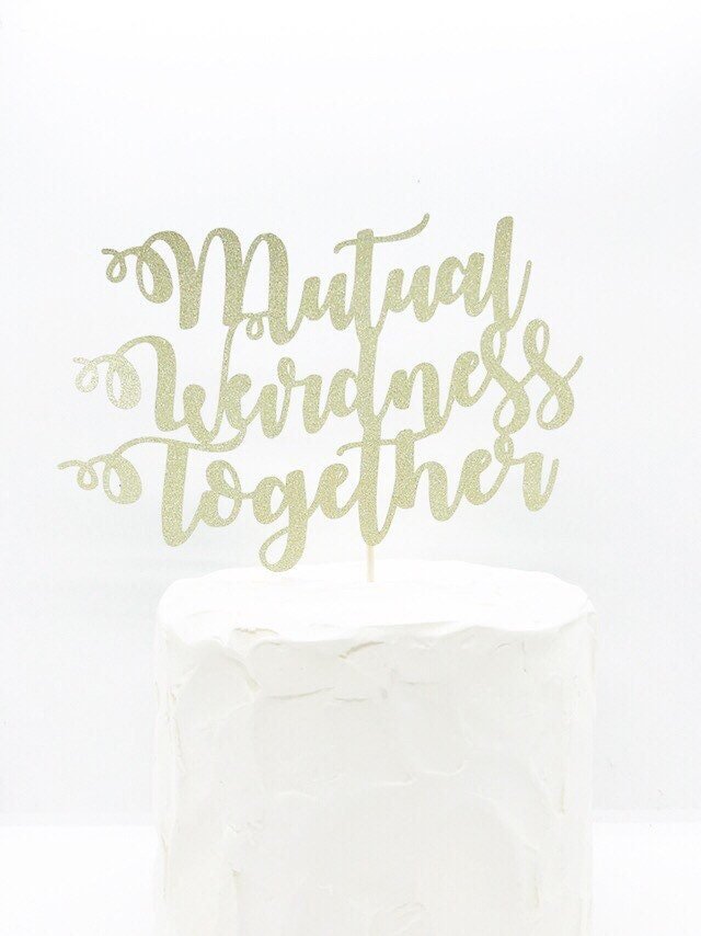 Resplendent Aurora | Mutual Weirdness Together Wedding Cake Topper