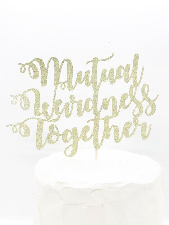 Resplendent Aurora | Mutual Weirdness Together Wedding Cake Topper