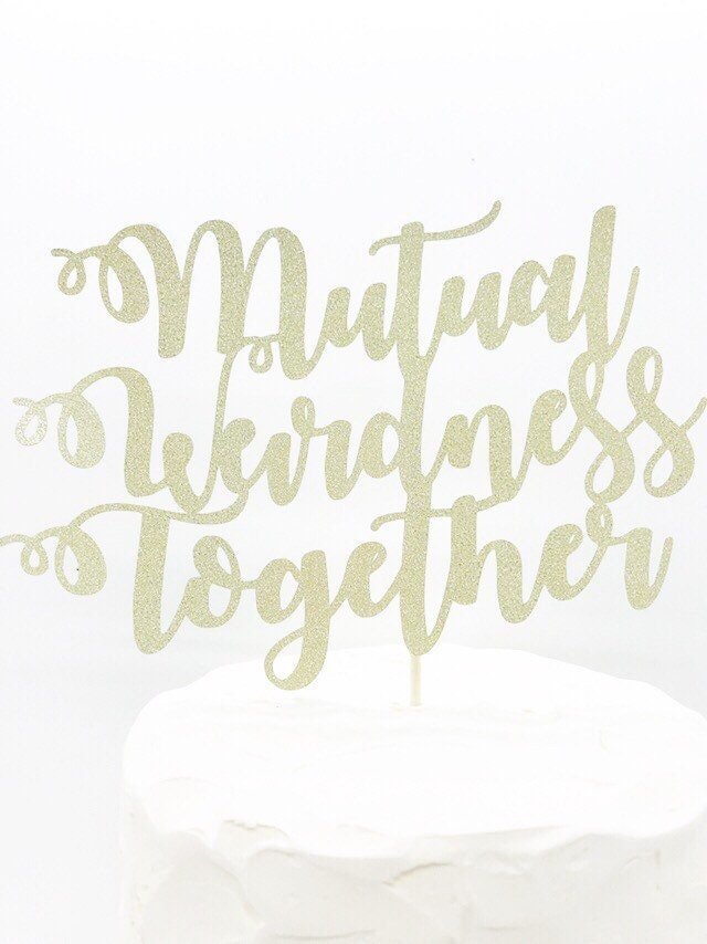 Resplendent Aurora | Mutual Weirdness Together Wedding Cake Topper