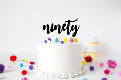 Resplendent Aurora | Ninety Age Ninetieth 90th Birthday Cake Topper