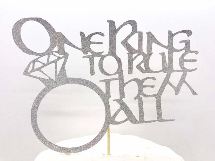 Resplendent Aurora | One Ring To Rule Them All Wedding Cake Topper