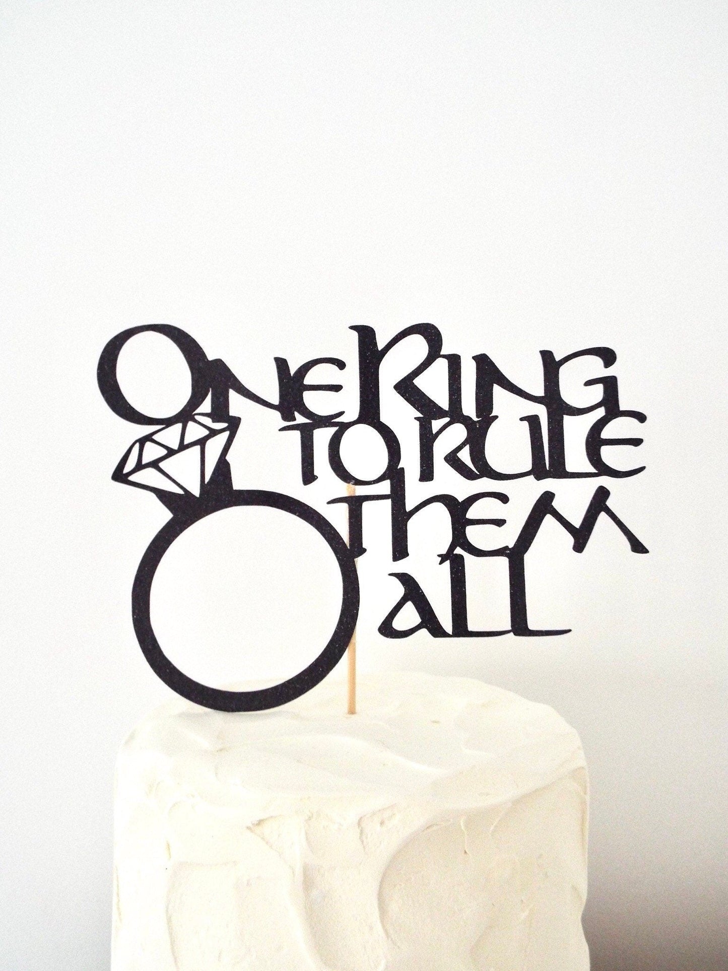 Resplendent Aurora | One Ring To Rule Them All Wedding Cake Topper