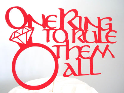 Resplendent Aurora | One Ring To Rule Them All Wedding Cake Topper