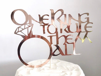 Resplendent Aurora | One Ring To Rule Them All Wedding Cake Topper