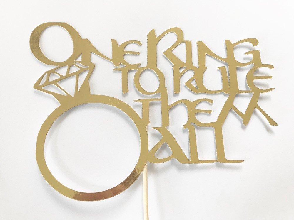 Resplendent Aurora | One Ring To Rule Them All Wedding Cake Topper