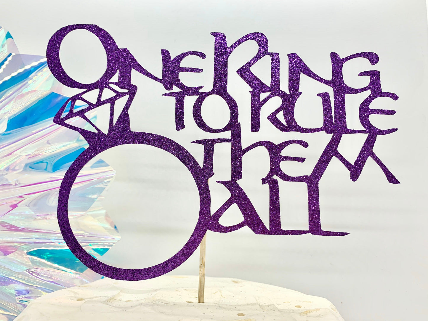 Resplendent Aurora | One Ring To Rule Them All Wedding Cake Topper