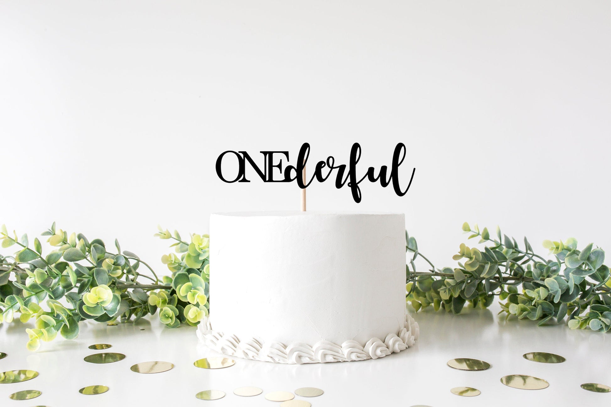 Resplendent Aurora | ONEderful Age One First Birthday Cake Topper