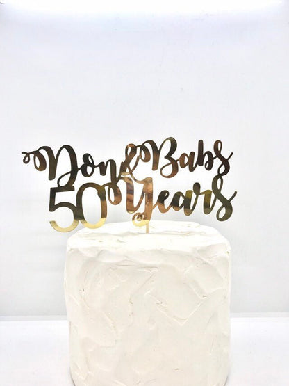 Resplendent Aurora | Personalised Anniversary cake topper