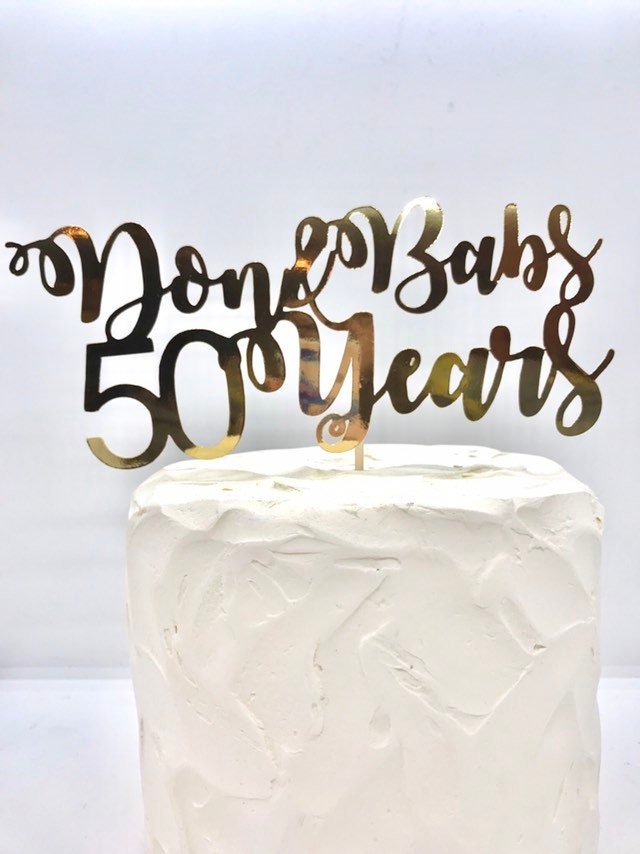 Resplendent Aurora | Personalised Anniversary cake topper