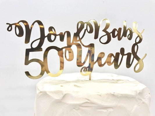 Resplendent Aurora | Personalised Anniversary cake topper