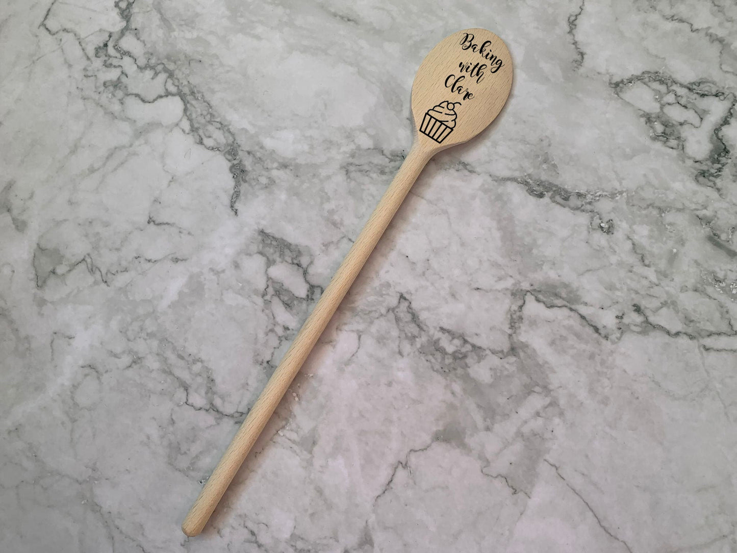 Resplendent Aurora | Personalised Baking with Engraved 30cm 12inch Wooden Spoon