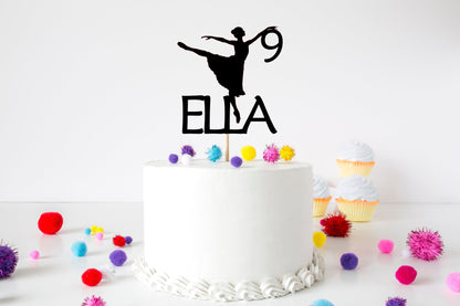 Resplendent Aurora | Personalised Ballet Ballerina Happy Birthday cake topper