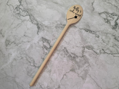 Resplendent Aurora | Personalised Cake Wand Engraved 30cm 12inch Wooden Spoon