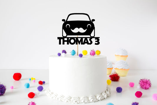 Resplendent Aurora | Personalised Car Happy Birthday cake topper