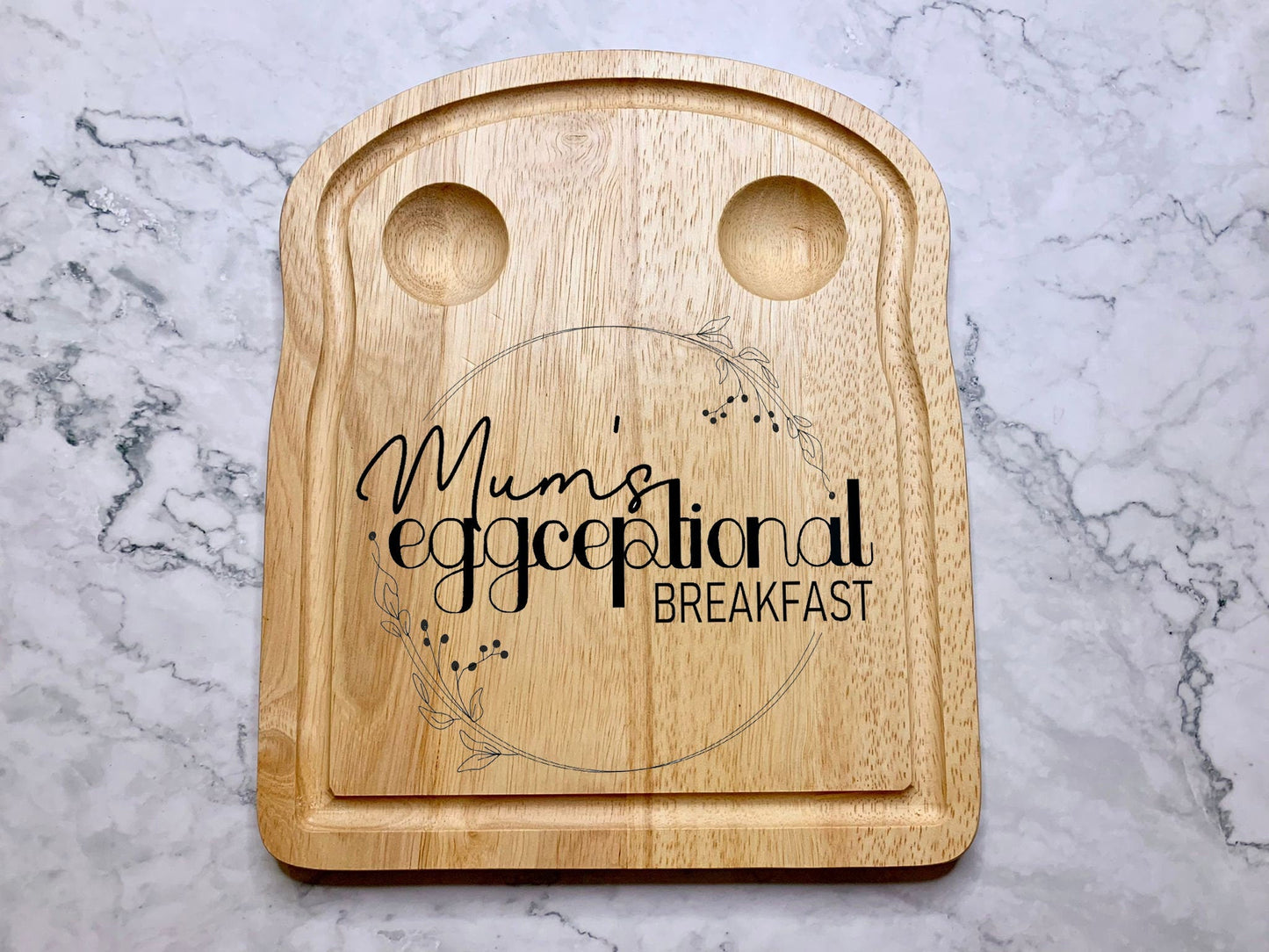 Personalised Eggceptional Breakfast Eggs & Soldiers Wooden Egg and Toast Board - Resplendent Aurora