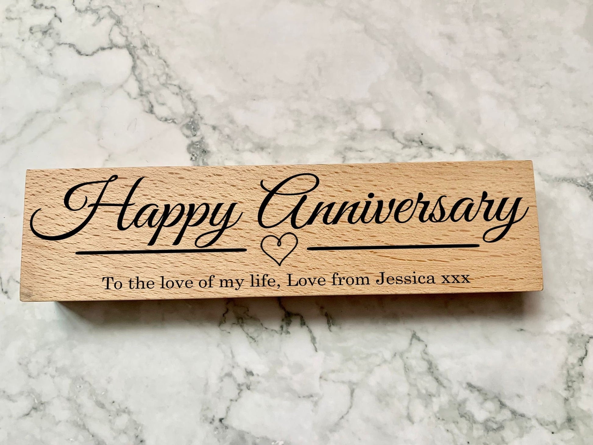 Resplendent Aurora | Personalised Engraved Happy Anniversary Pen and Pencil Gift Set with Heart detail