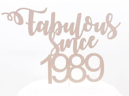 Resplendent Aurora | Personalised Fabulous Since Year birthday cake topper