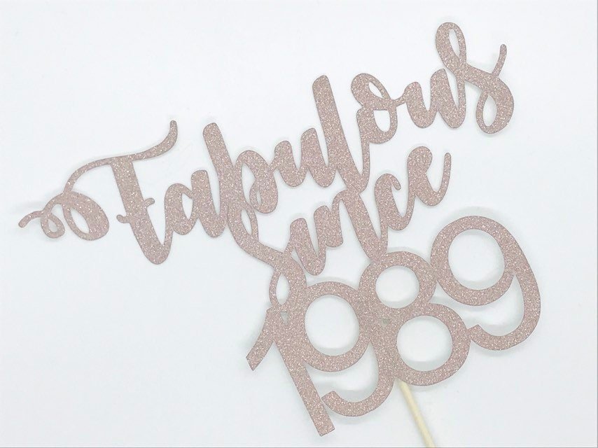 Resplendent Aurora | Personalised Fabulous Since Year birthday cake topper