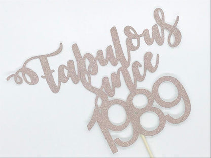 Resplendent Aurora | Personalised Fabulous Since Year birthday cake topper