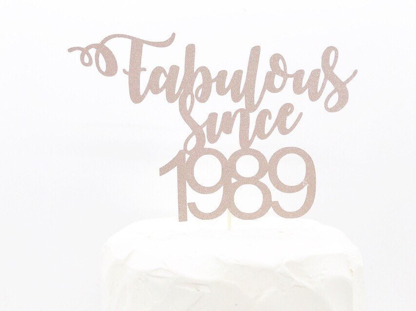 Resplendent Aurora | Personalised Fabulous Since Year birthday cake topper