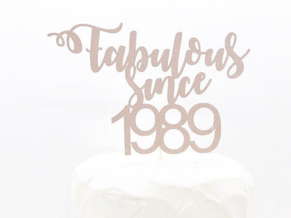 Resplendent Aurora | Personalised Fabulous Since Year birthday cake topper