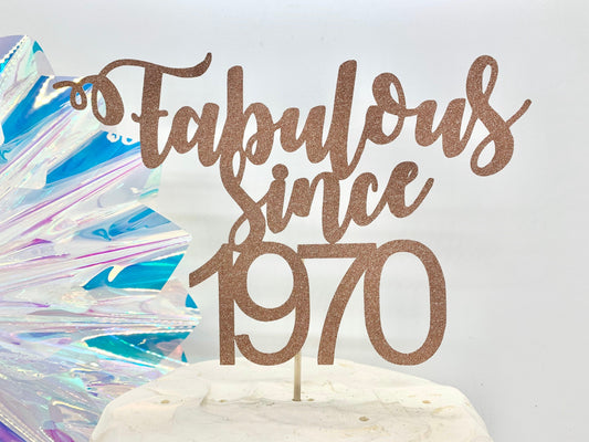 Resplendent Aurora | Personalised Fabulous Since Year birthday cake topper