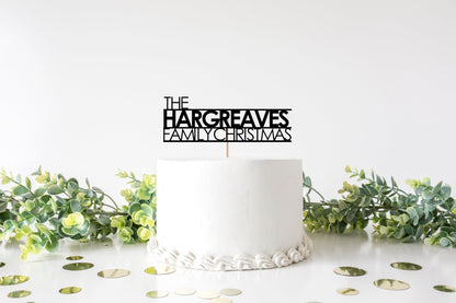 Resplendent Aurora | Personalised Family Christmas cake topper