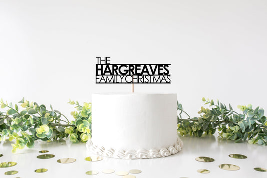 Resplendent Aurora | Personalised Family Christmas cake topper