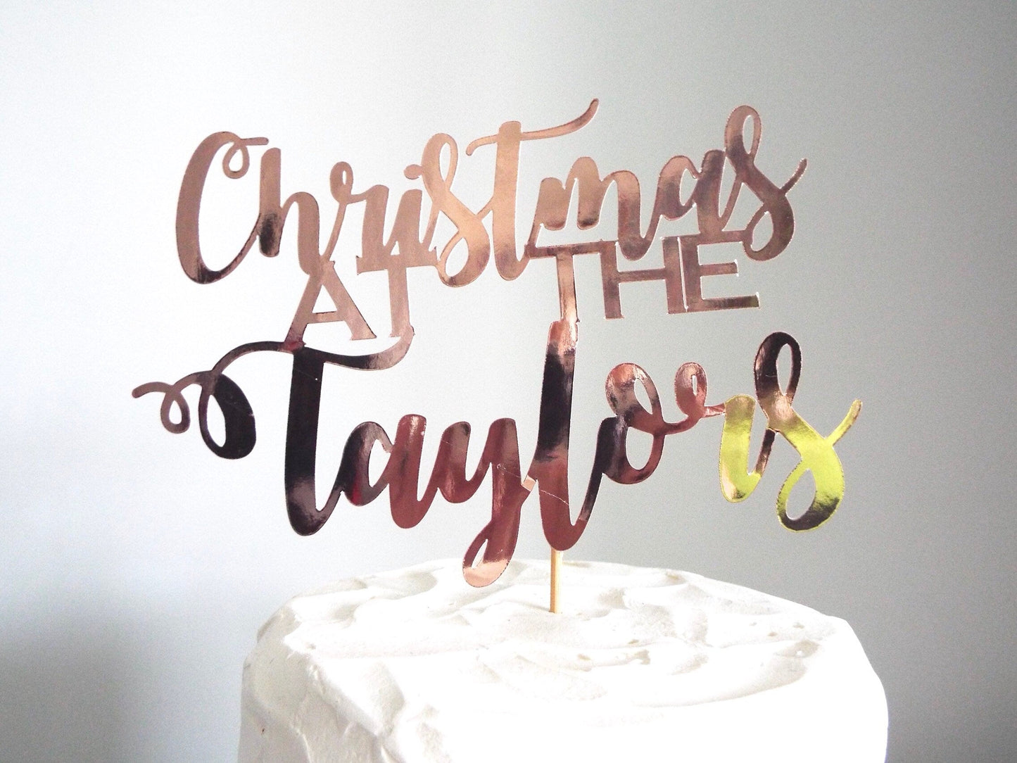 Resplendent Aurora | Personalised Family Christmas Cake topper