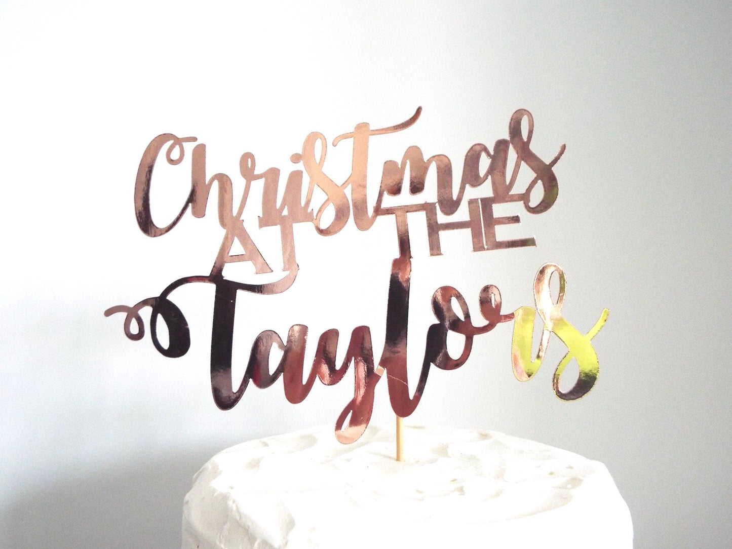 Resplendent Aurora | Personalised Family Christmas Cake topper