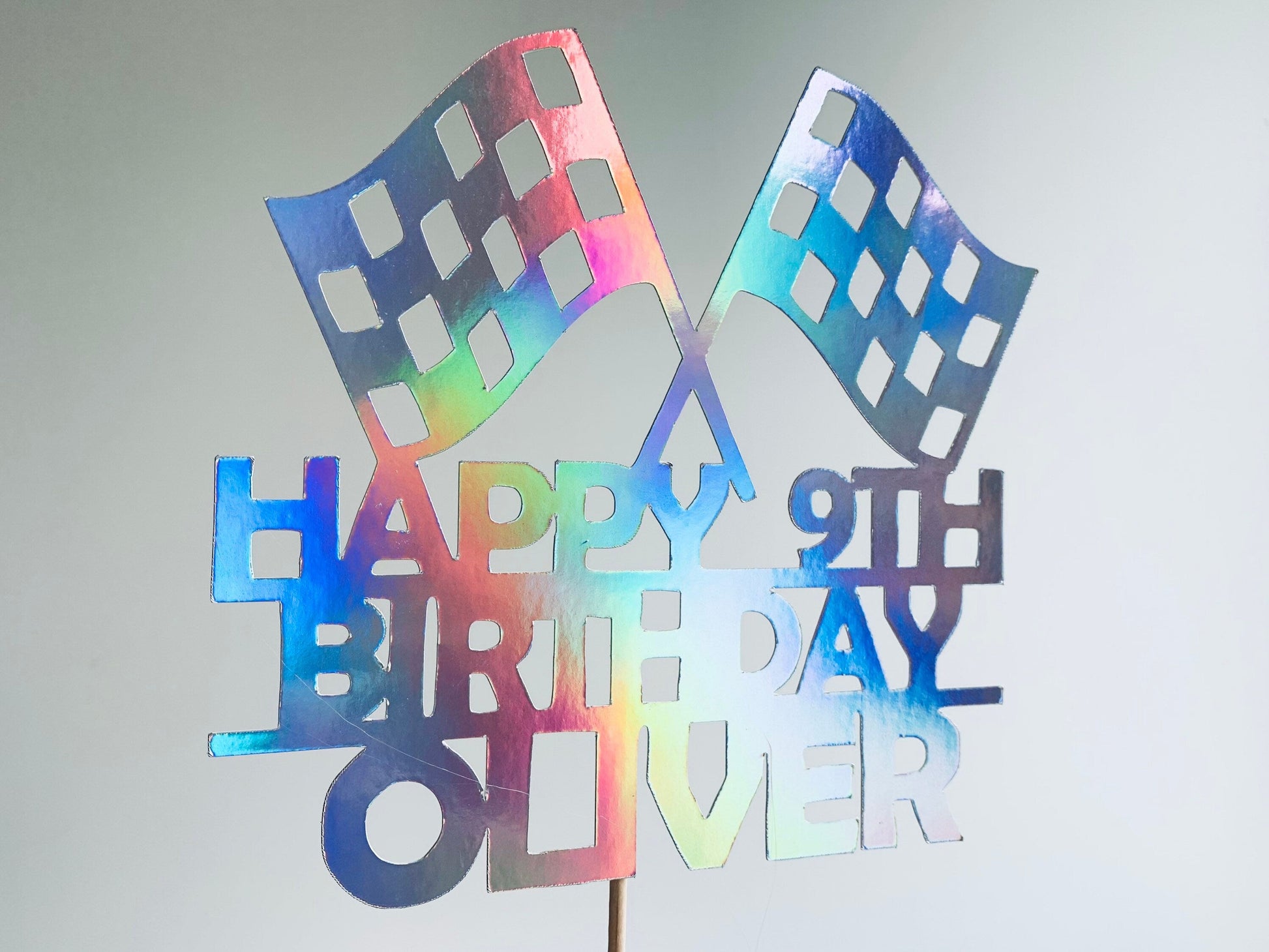 Resplendent Aurora | Personalised Formula One F1 Racing Happy Birthday cake topper