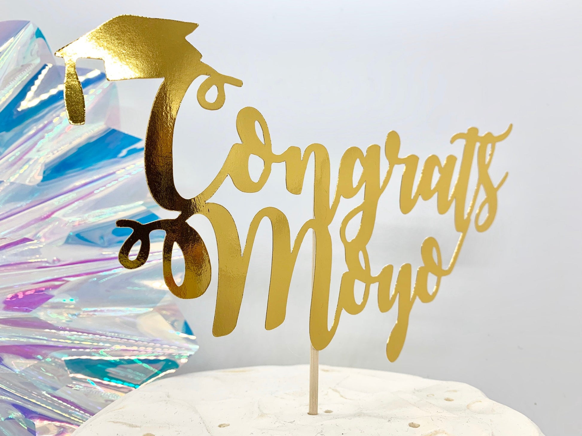 Resplendent Aurora | Personalised Graduation cake topper