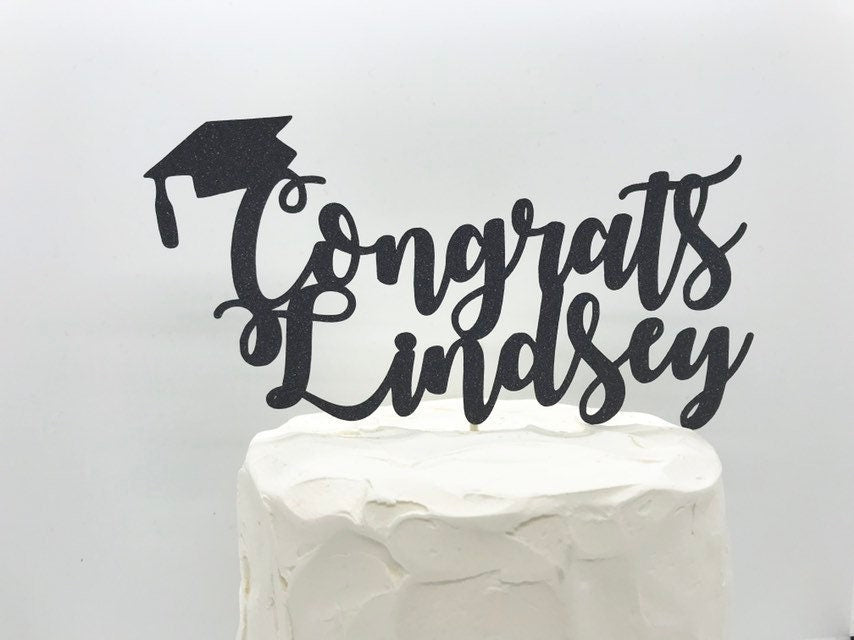 Resplendent Aurora | Personalised Graduation cake topper