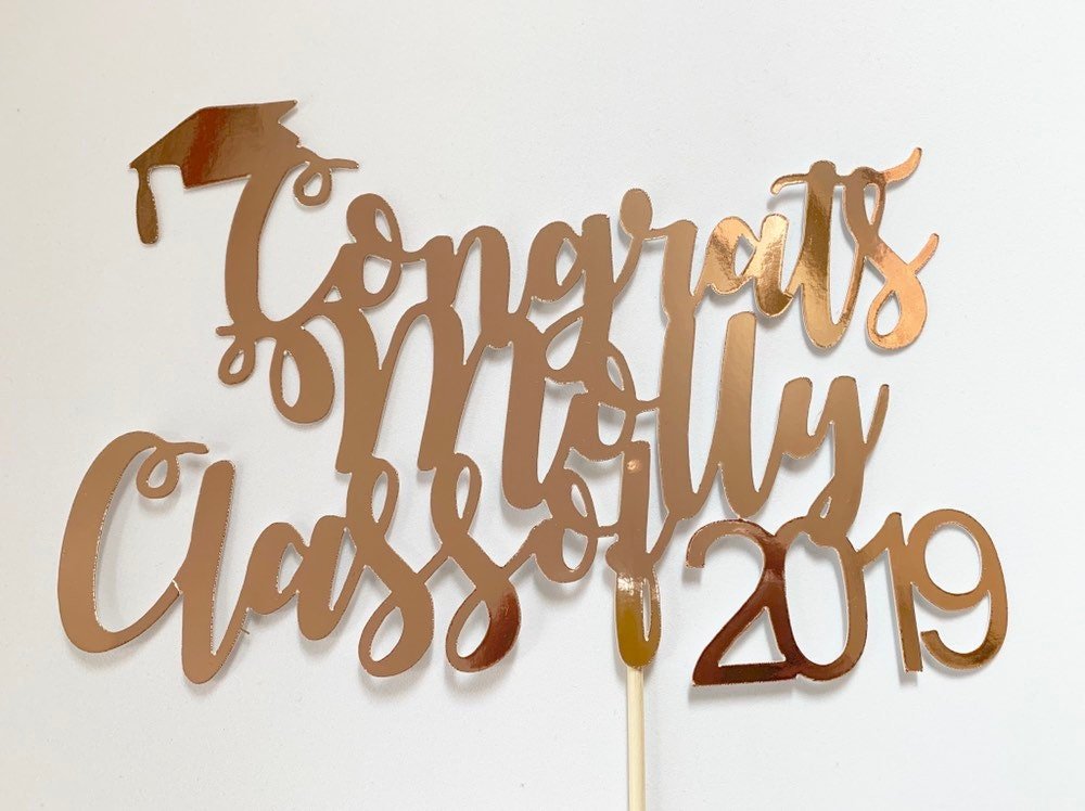 Resplendent Aurora | Personalised Graduation cake topper