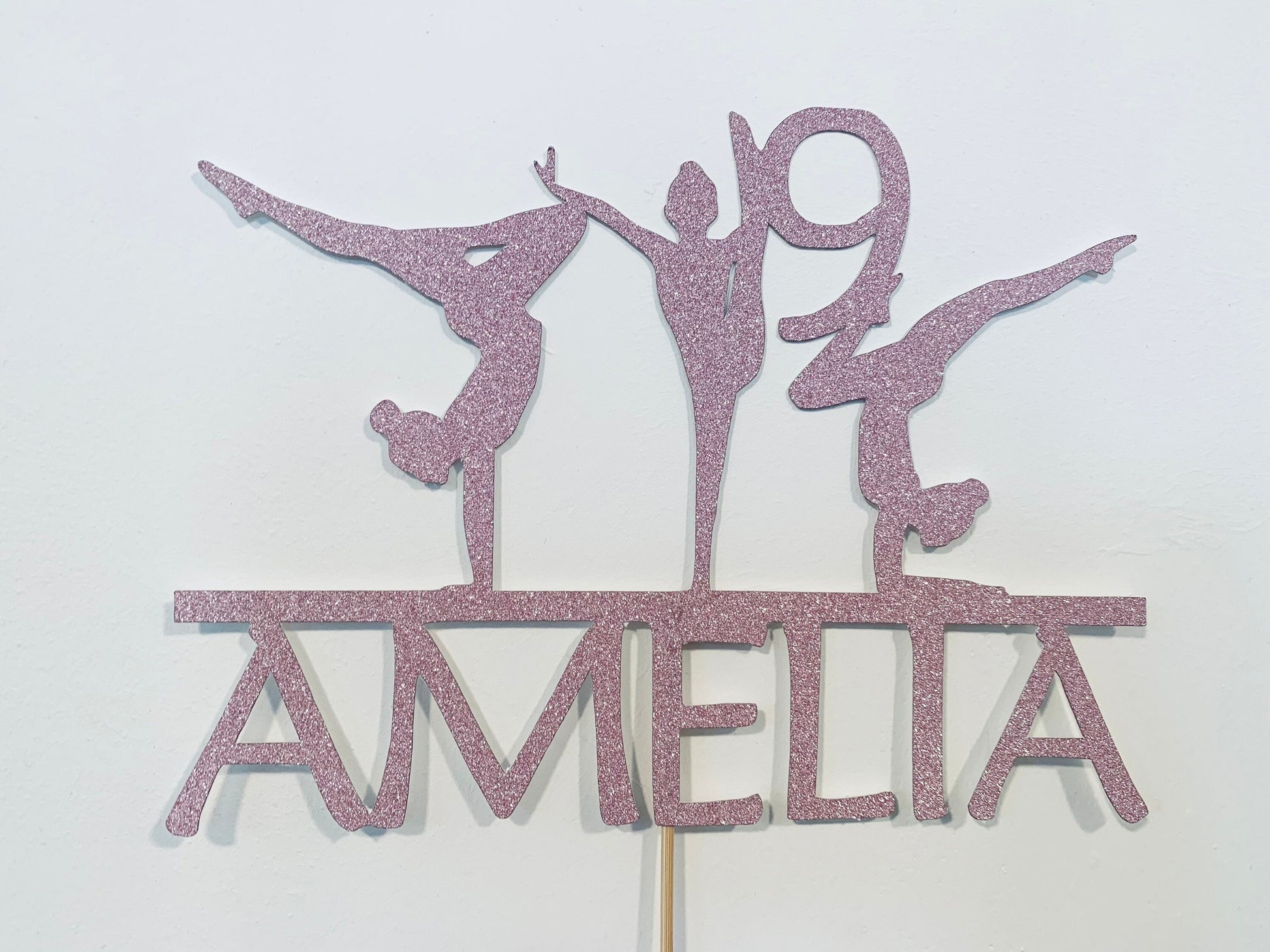 Resplendent Aurora | Personalised Gymnast Gymnastics Happy Birthday cake topper