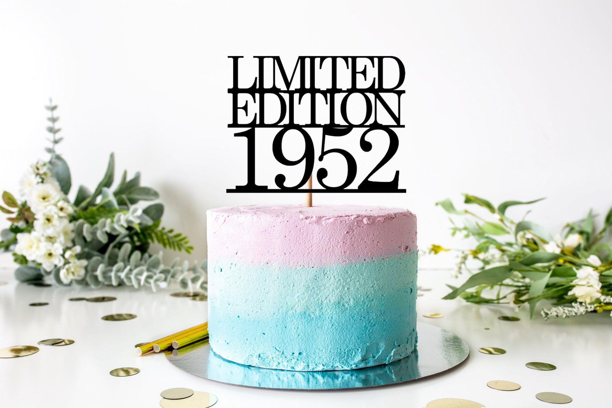 Resplendent Aurora | Personalised Limited Edition 1952 Seventy 70th birthday cake topper