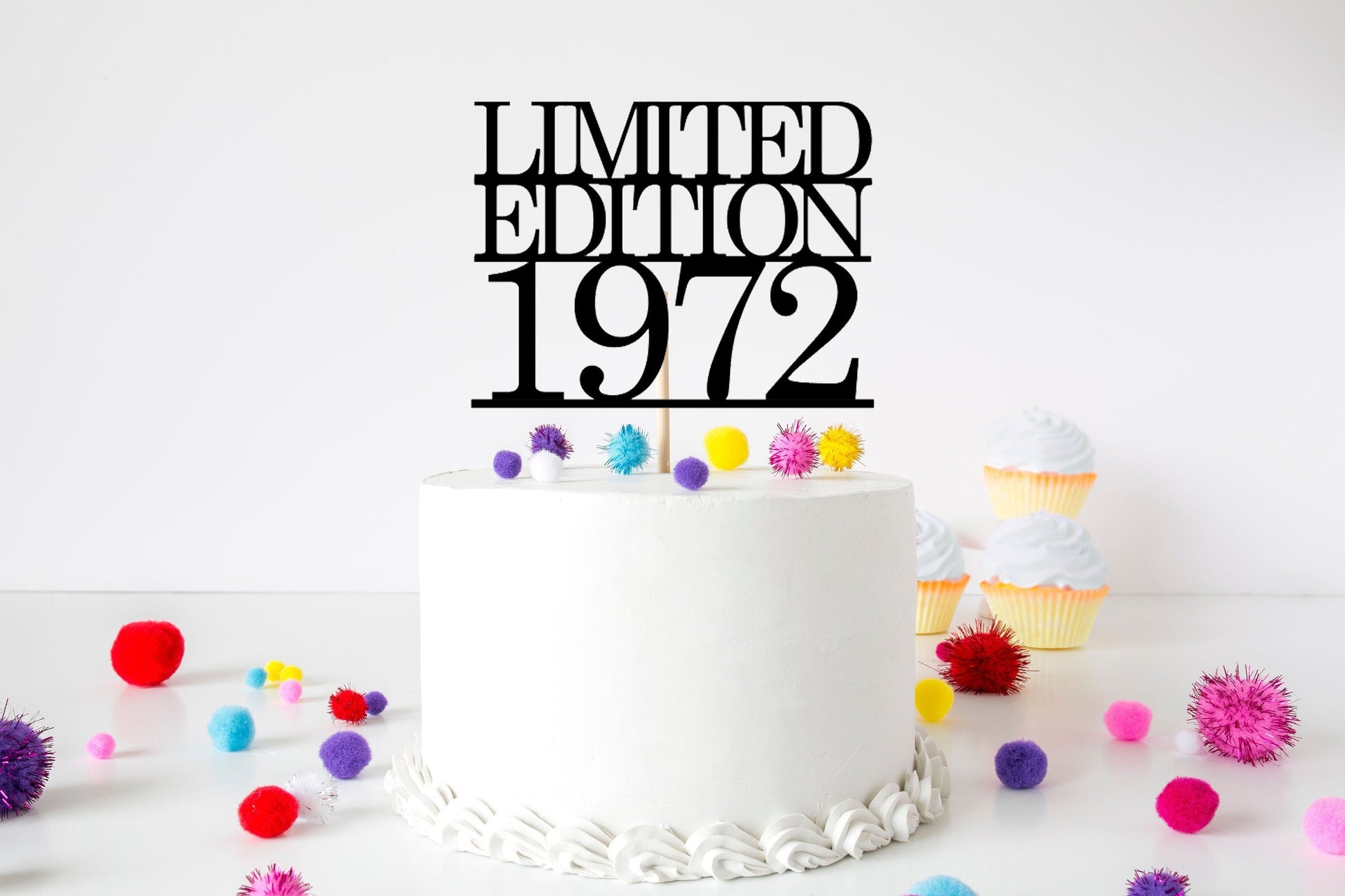 Resplendent Aurora | Personalised Limited Edition 1972 Fifty 50th birthday cake topper