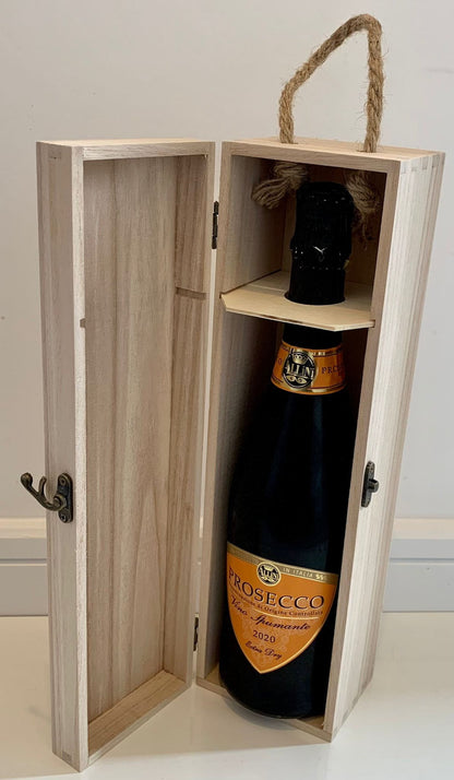Personalised Mr & Mrs Engraved Wooden Wine Bottle Gift Box - Resplendent Aurora