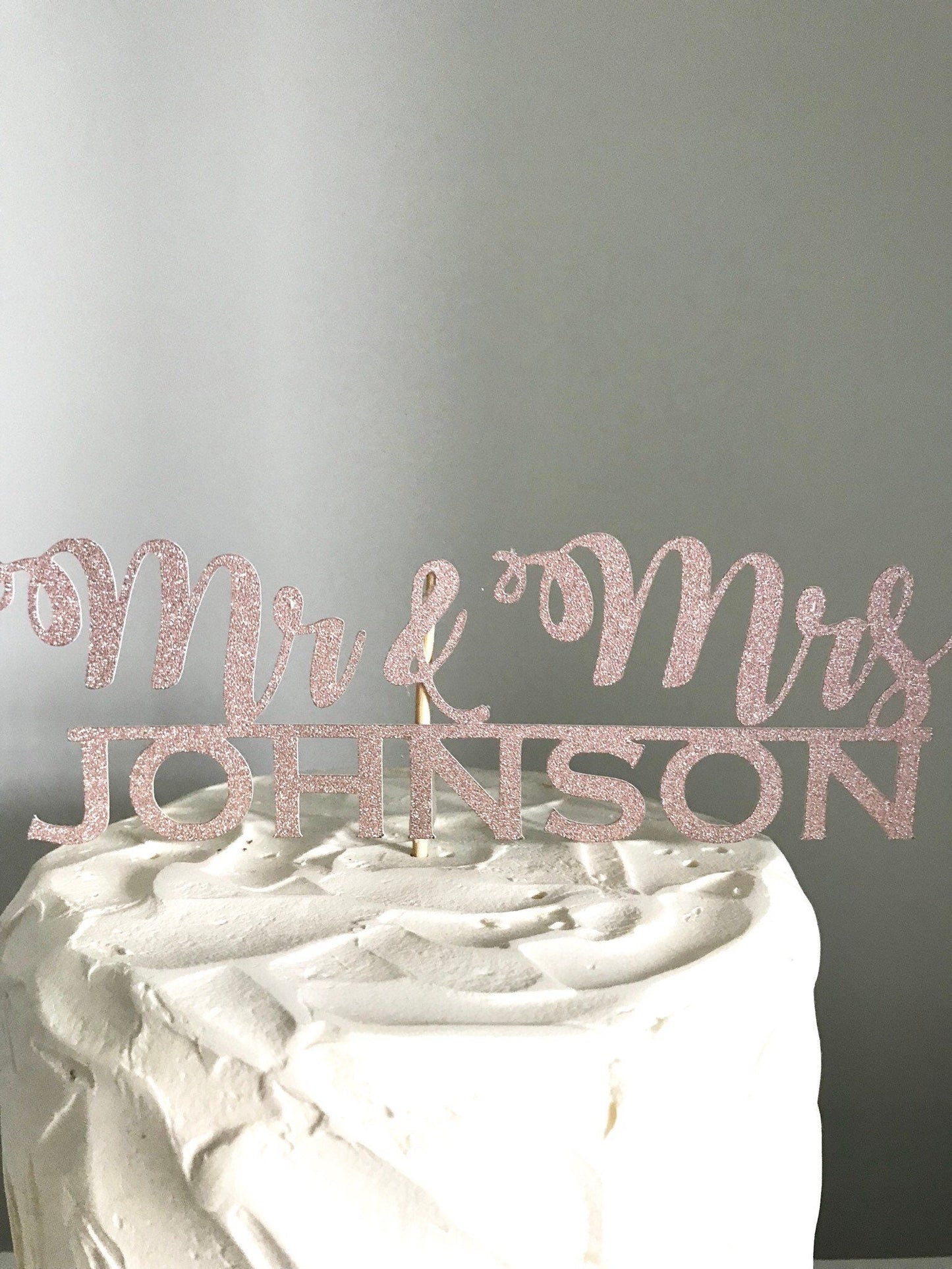 Resplendent Aurora | Personalised Mr & Mrs wedding cake topper